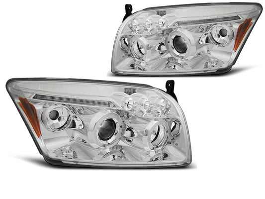 Tuning-Tec LED Angel Eyes Scheinwerfer für Dodge Caliber 06-12 chrom
