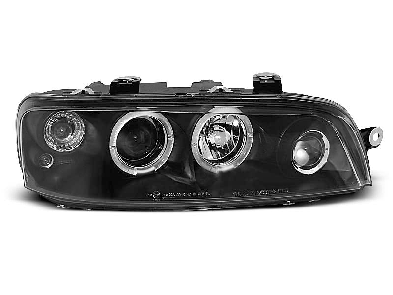 Tuning-Tec LED Angel Eyes Scheinwerfer für Fiat Punto 2 99-03 schwarz