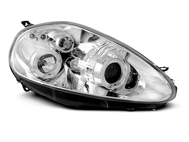 Tuning-Tec LED Angel Eyes Scheinwerfer für Fiat Grande Punto 05-08 chrom