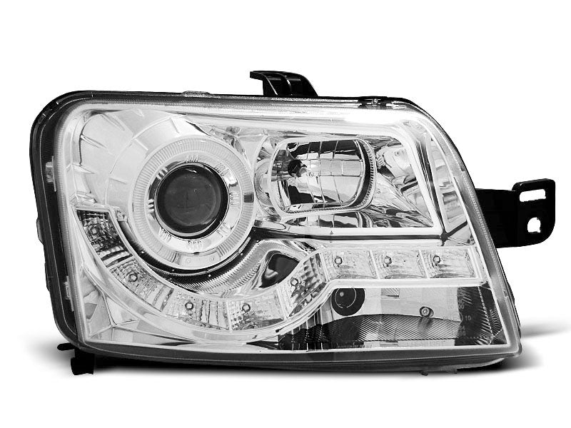Tuning-Tec LED Tagfahrlicht Scheinwerfer für Fiat Panda 03-12 chrom