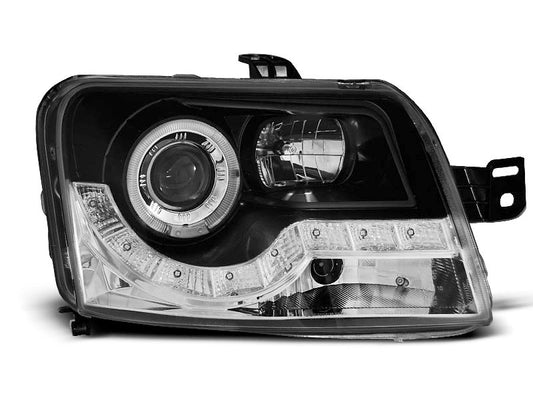 Tuning-Tec LED Tagfahrlicht Scheinwerfer für Fiat Panda 03-12 schwarz