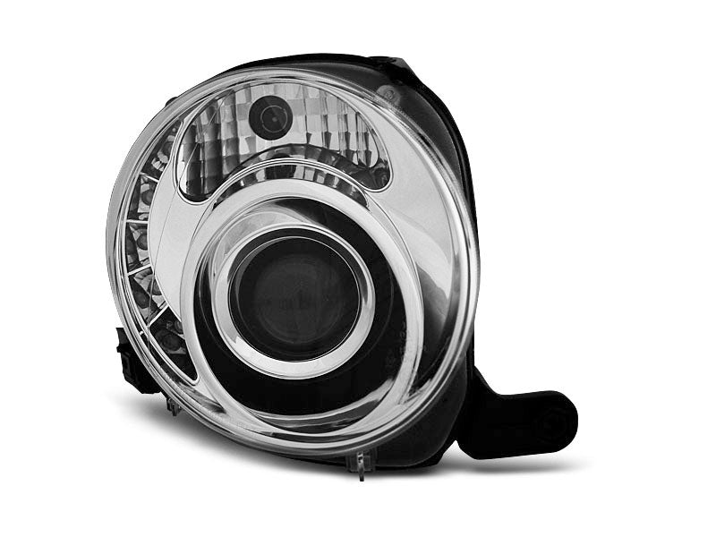 Tuning-Tec LED Tagfahrlicht Scheinwerfer für Fiat 500 07-15 chrom