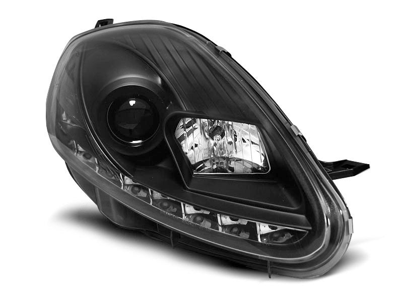 Tuning-Tec LED Tagfahrlicht Scheinwerfer für Fiat Grande Punto 08-09 schwarz