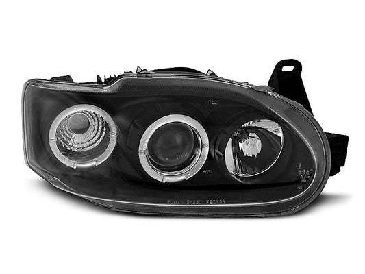 Tuning-Tec LED Angel Eyes Scheinwerfer für Ford Escort MK7 95-00 schwarz