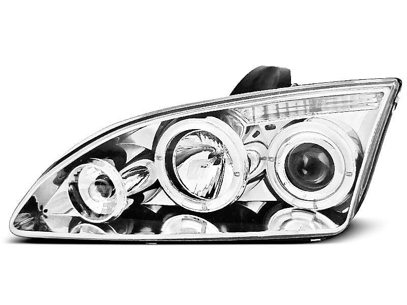 Tuning-Tec LED Angel Eyes Scheinwerfer für Ford Focus MK2 04-08 chrom