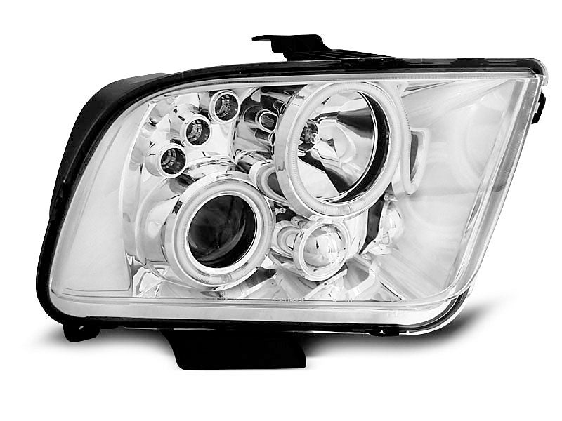 Tuning-Tec LED Angel Eyes Scheinwerfer für Ford Mustang IV 04-09 chrom