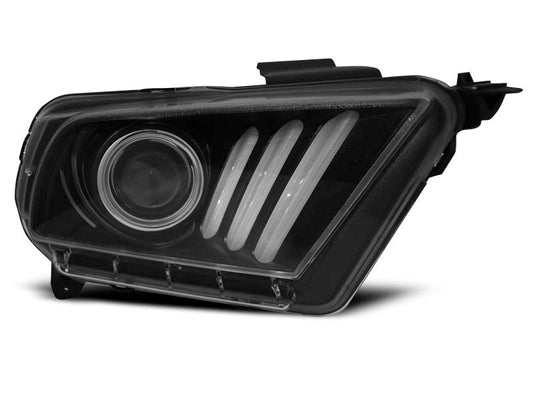 Tuning-Tec LED Tagfahrlicht Scheinwerfer für Ford Mustang V 10-13 schwarz mit dynamischem LED Blinker