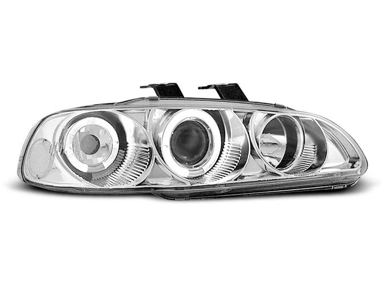 Tuning-Tec LED Angel Eyes Scheinwerfer für Honda Civic Coupe/3-Türer 91-95 chrom