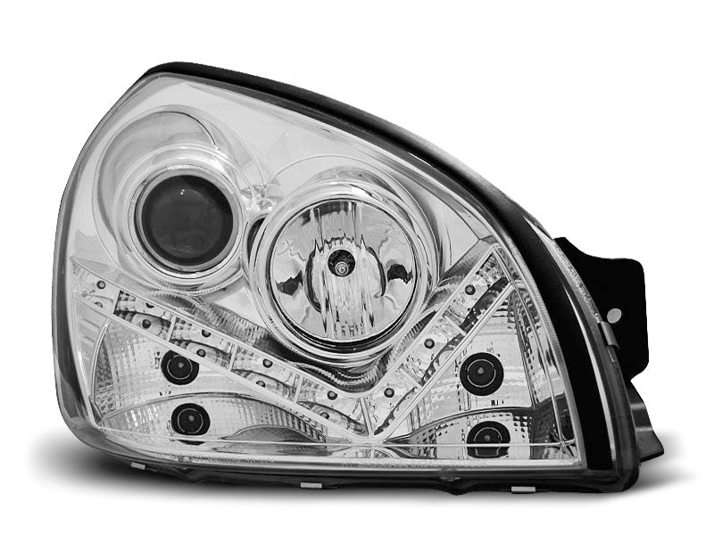 Tuning-Tec LED Tagfahrlicht Scheinwerfer für Hyundai Tucson 04-10 chrom