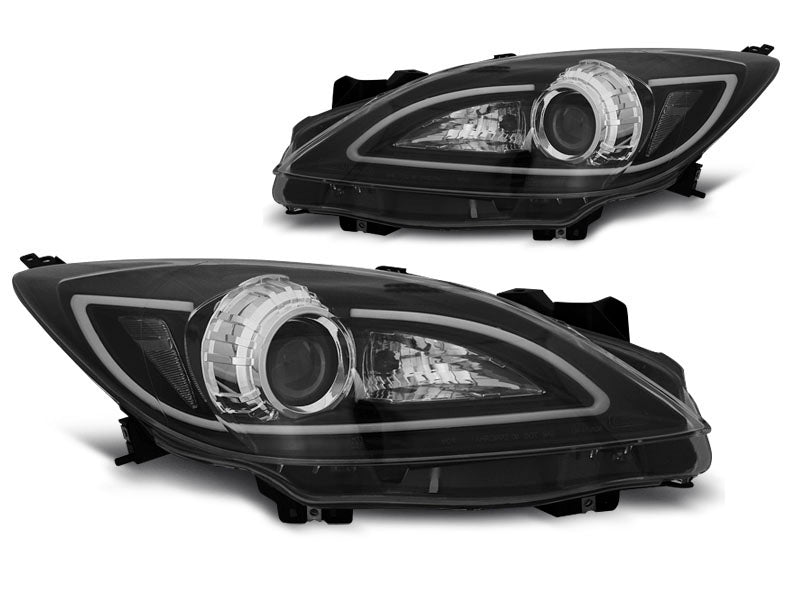 Tuning-Tec LED Tagfahrlicht Scheinwerfer für Mazda 3 09-13 schwarz