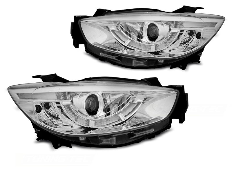 Tuning-Tec Xenon LED Tagfahrlicht Scheinwerfer für Mazda CX5 11-15 chrom