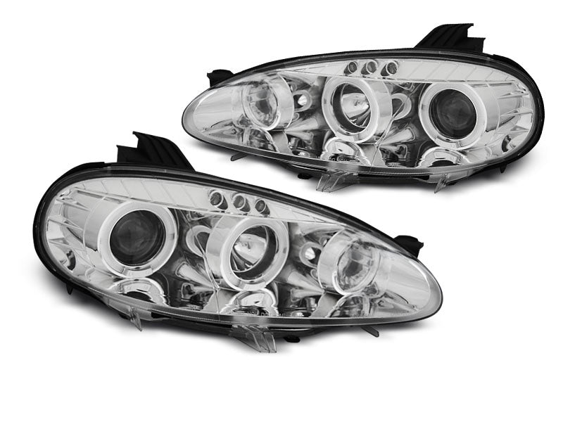 Tuning-Tec LED Angel Eyes Scheinwerfer für Mazda MX5 01-05 chrom
