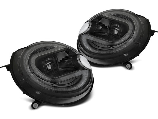 Tuning-Tec LED Tagfahrlicht Scheinwerfer für Mini Cooper 06-14 schwarz mit LED Blinker