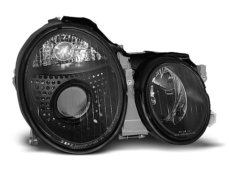 Tuning-Tec Klarglas Scheinwerfer für Mercedes Benz CLK W208 97-02 schwarz