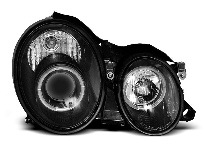 Tuning-Tec LED Angel Eyes Scheinwerfer für Mercedes Benz CLK W208 97-02 schwarz