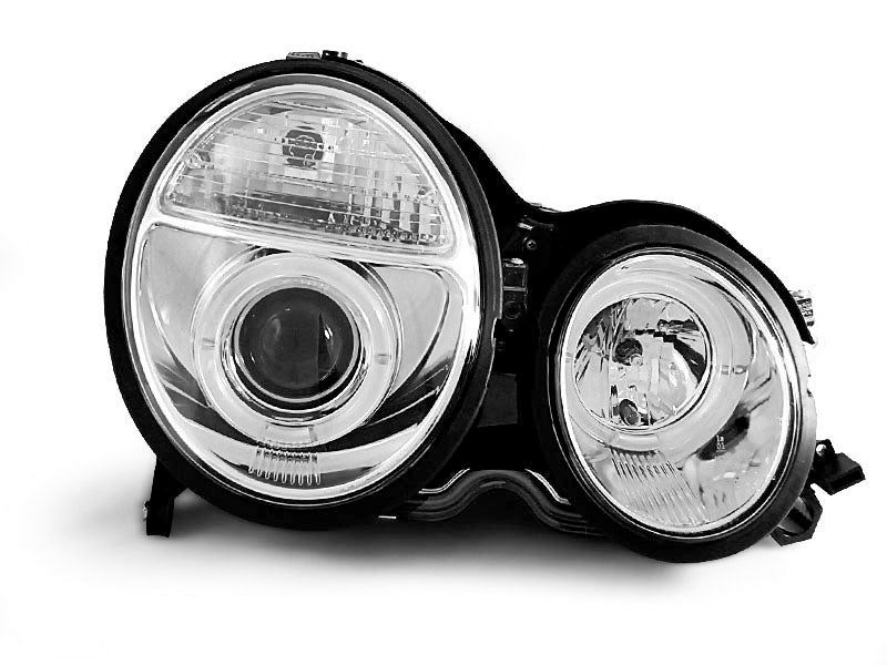 Tuning-Tec LED Angel Eyes Scheinwerfer für Mercedes Benz E-Klasse W210 99-02 chrom