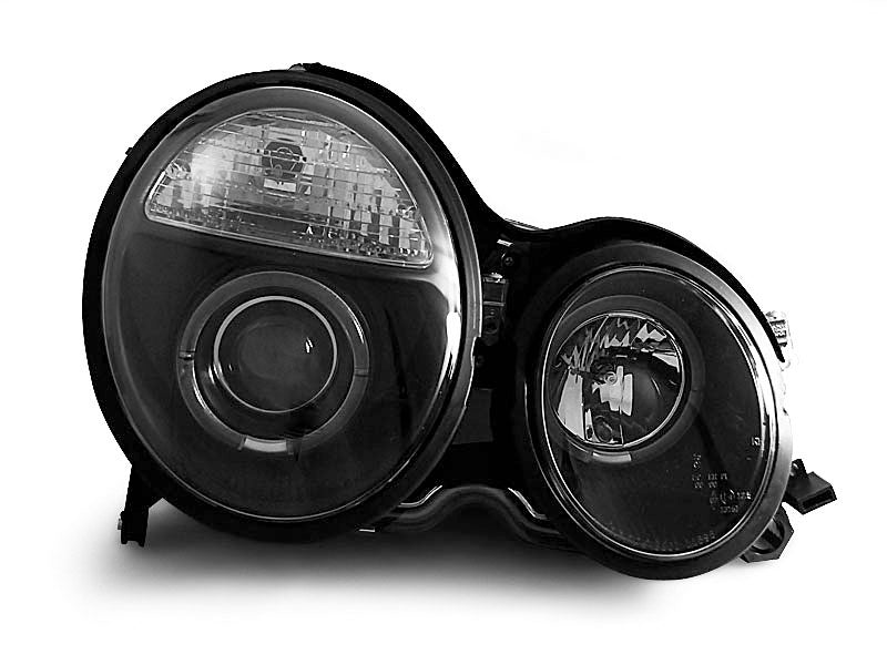 Tuning-Tec LED Angel Eyes Scheinwerfer für Mercedes Benz E-Klasse W210 99-02 schwarz