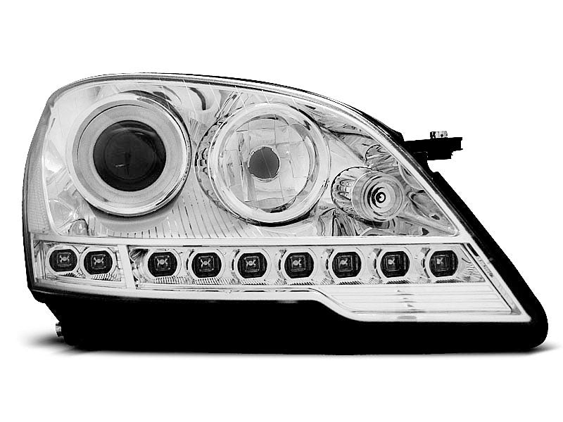 Tuning-Tec LED Tagfahrlicht Scheinwerfer für Mercedes Benz ML W164 Facelift 08-11 chrom