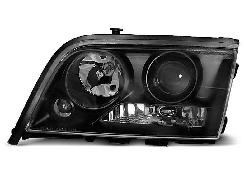 Tuning-Tec Klarglas Scheinwerfer für Mercedes Benz C-Klasse W202 93-00 schwarz