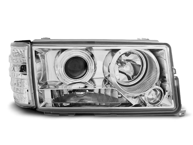 Tuning-Tec Klarglas Scheinwerfer für Mercedes Benz 190 W201 82-93 chrom