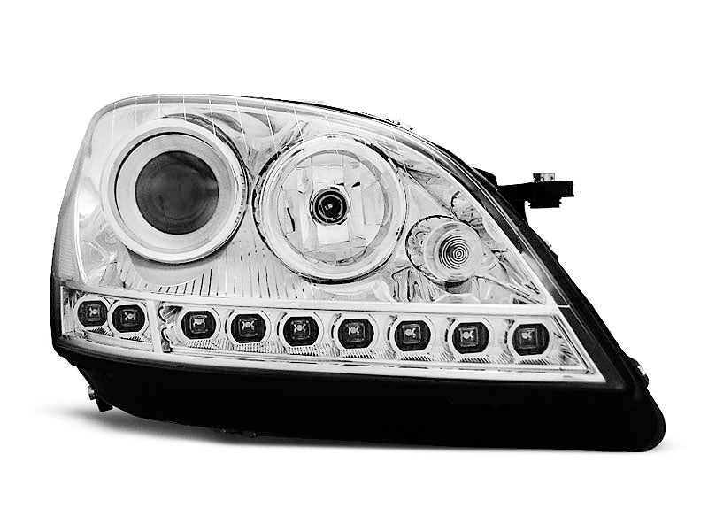 Tuning-Tec LED Tagfahrlicht Scheinwerfer für Mercedes Benz ML W164 05-07 chrom