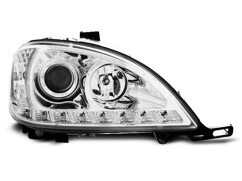Tuning-Tec LED Tagfahrlicht Scheinwerfer für Mercedes Benz ML W163 01-05 chrom