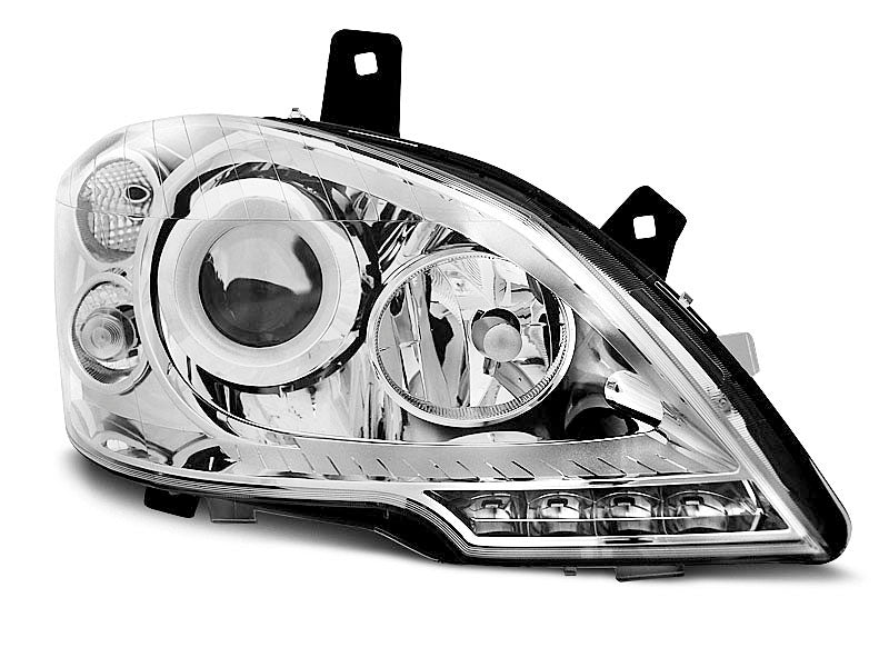 Tuning-Tec LED Tagfahrlicht Scheinwerfer für Mercedes Benz Vito W639 10-14 chrom