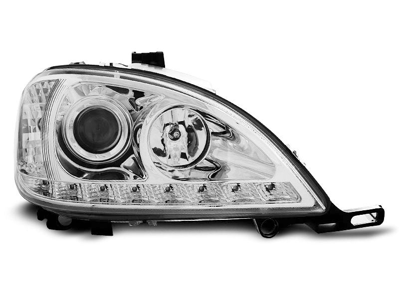 Tuning-Tec LED Tagfahrlicht Scheinwerfer für Mercedes Benz ML W163 98-01 chrom