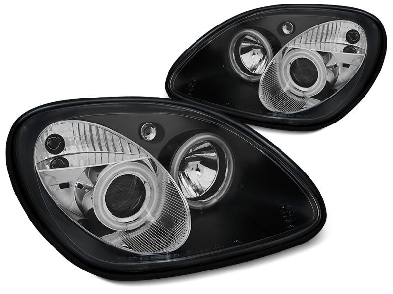 Tuning-Tec CCFL Angel Eyes Scheinwerfer für Mercedes Benz SLK R170 96-04 schwarz