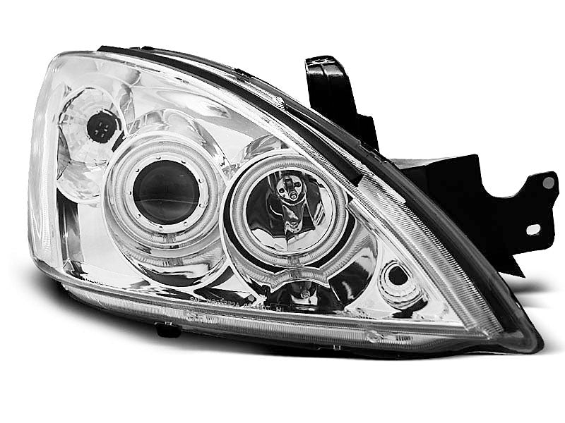 Tuning-Tec CCFL Angel Eyes Scheinwerfer für Mitsubishi Lancer VII 04-07 chrom