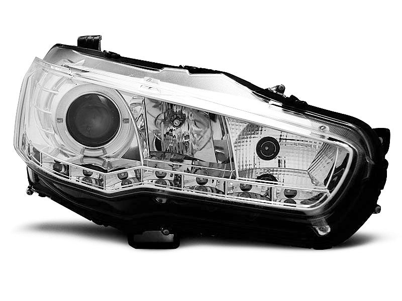 Tuning-Tec LED Tagfahrlicht Scheinwerfer für Mitsubishi Lancer VIII 08-16 chrom