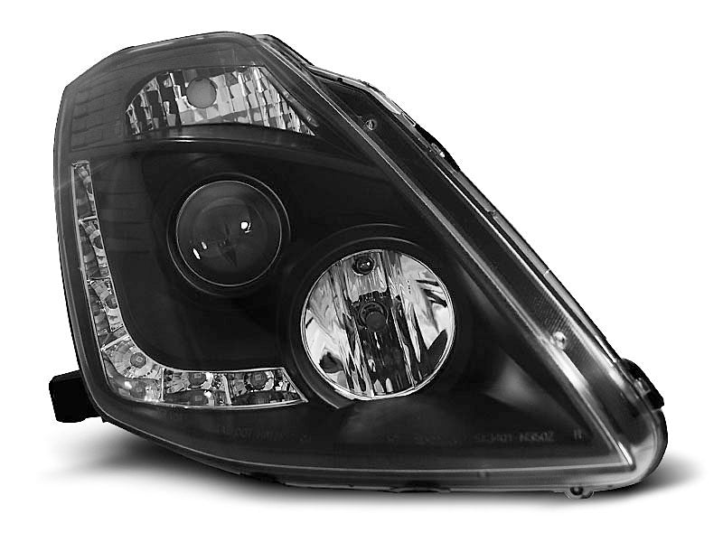 Tuning-Tec LED Tagfahrlicht Scheinwerfer für Nissan 350Z 03-05 schwarz