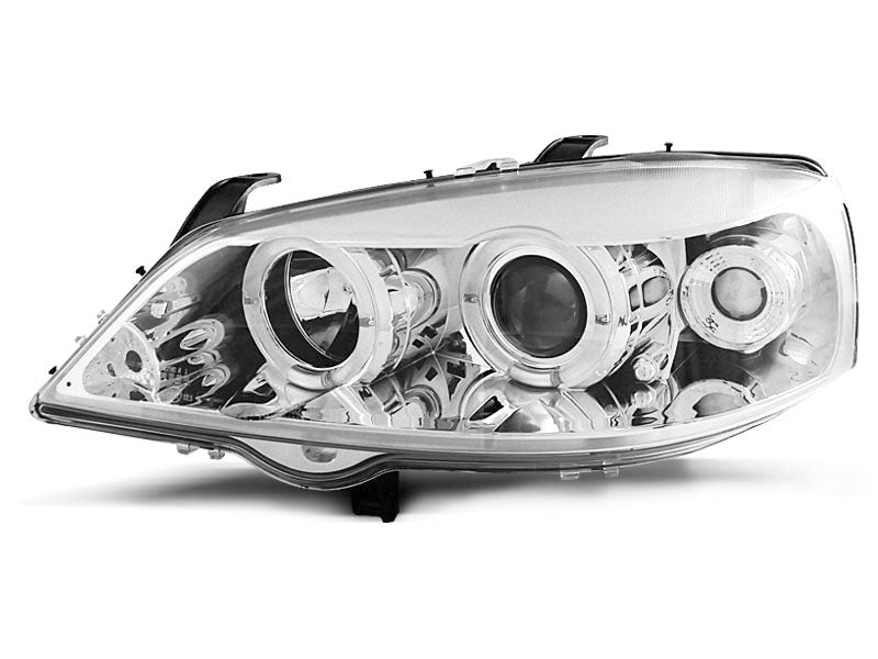 Tuning-Tec LED Angel Eyes Scheinwerfer für Opel Astra G 98-04 chrom