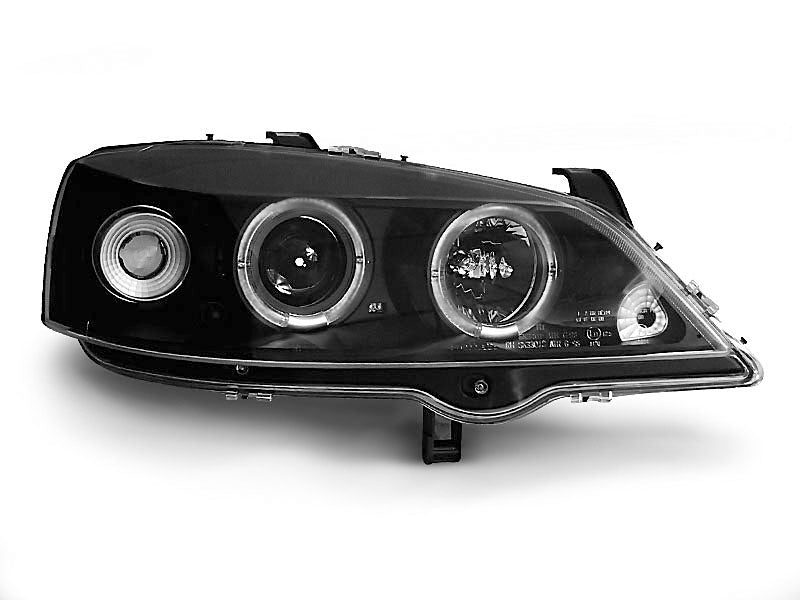 Tuning-Tec LED Angel Eyes Scheinwerfer für Opel Astra G 98-04 schwarz