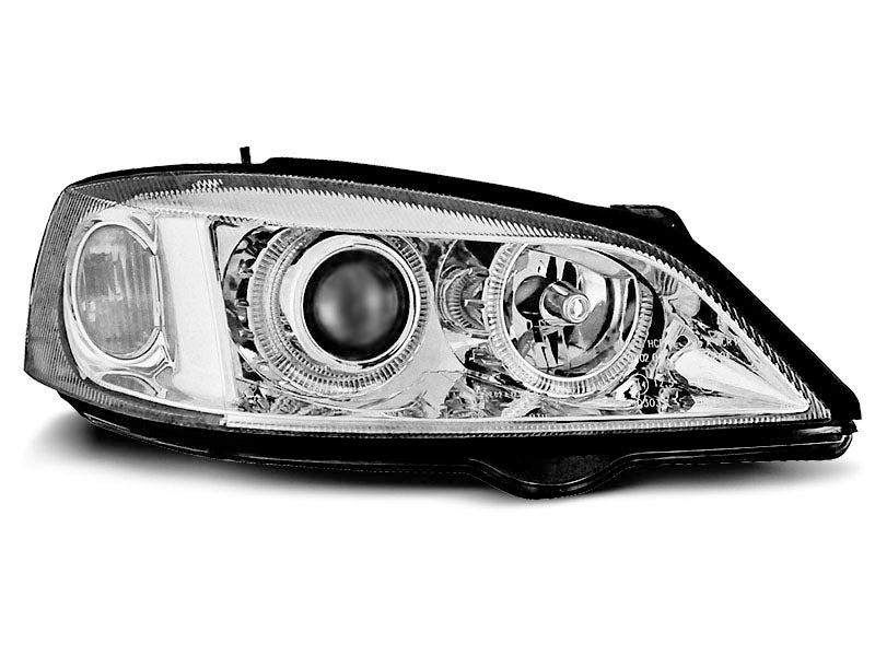Tuning-Tec LED Angel Eyes Scheinwerfer für Opel Astra G 98-04 chrom