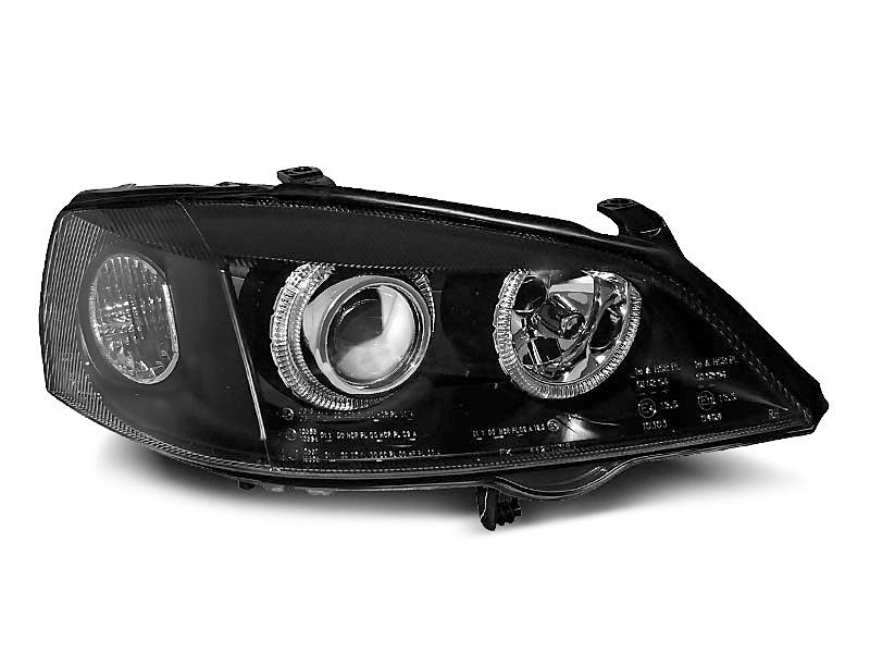 Tuning-Tec Angel Eyes Scheinwerfer für Opel Astra G 98-04 schwarz