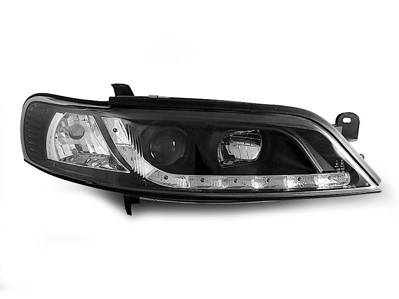 Tuning-Tec LED Tagfahrlicht Scheinwerfer für Opel Vectra B Facelift 99-02 schwarz