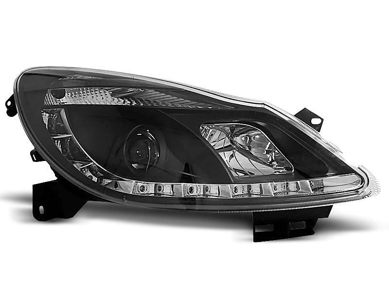 Tuning-Tec LED Tagfahrlicht Scheinwerfer für Opel Corsa D 06-11 schwarz
