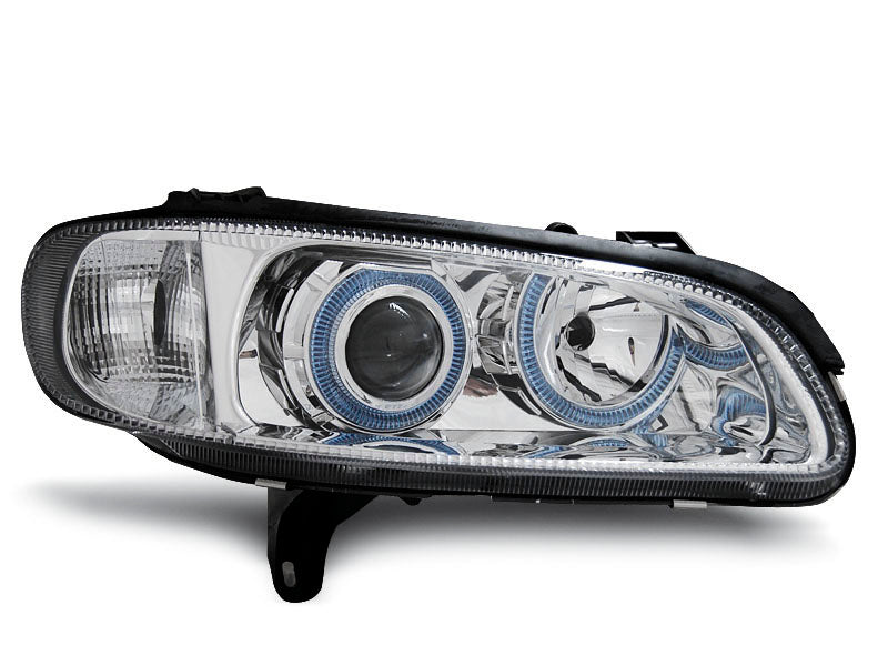 Tuning-Tec LED Angel Eyes Scheinwerfer für Opel Omega B 94-99 chrom