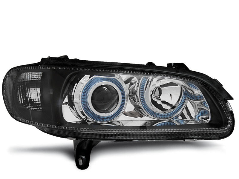 Tuning-Tec LED Angel Eyes Scheinwerfer für Opel Omega B 94-99 schwarz