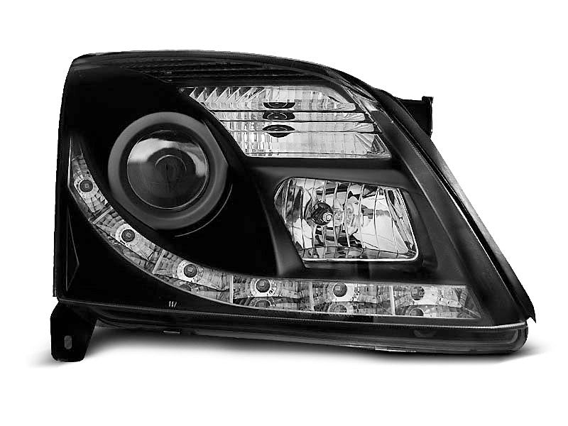 Tuning-Tec Xenon LED Tagfahrlicht Scheinwerfer für Opel Vectra C / Signum 02-05 schwarz