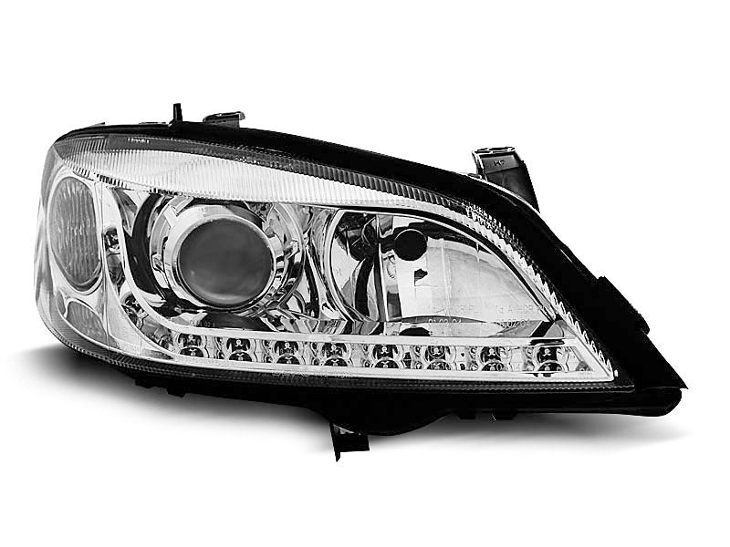 Tuning-Tec LED Tagfahrlicht Scheinwerfer für Opel Astra G 98-04 chrom