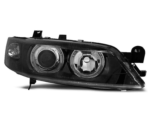 Tuning-Tec Angel Eyes Scheinwerfer für Opel Vectra B Facelift 99-02 schwarz