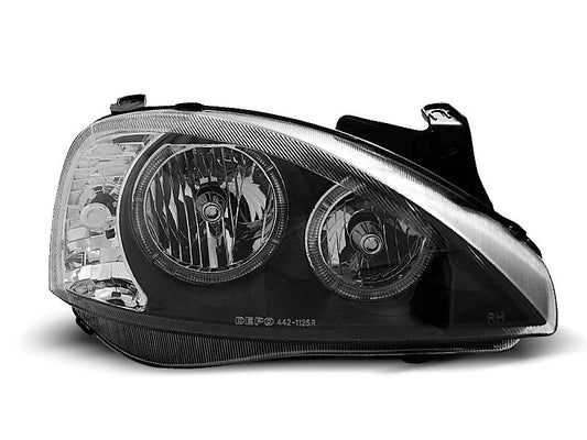Tuning-Tec Angel Eyes Scheinwerfer für Opel Corsa C 00-06 schwarz