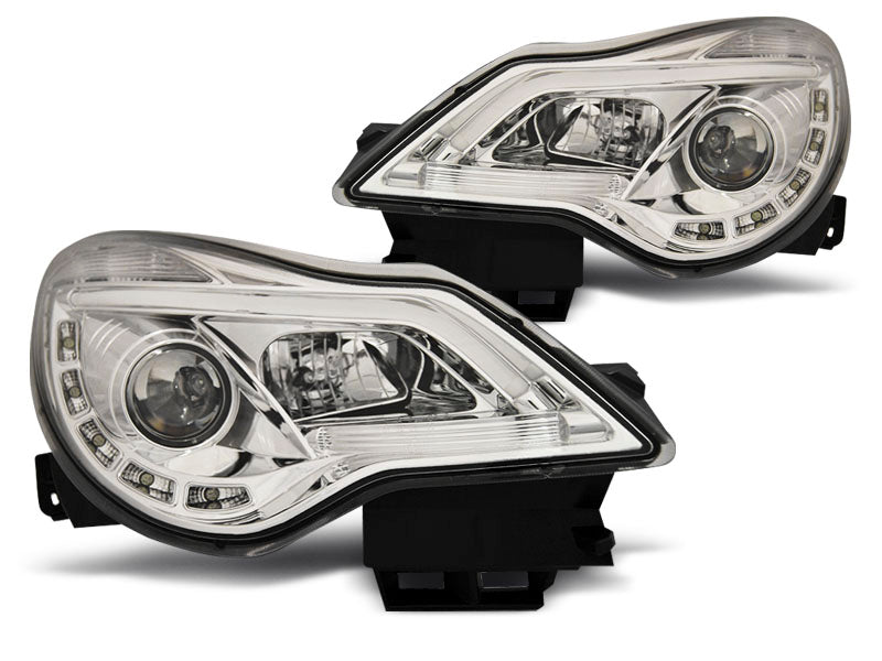 Tuning-Tec LED Tagfahrlicht Scheinwerfer für Opel Corsa D 11-14 chrom