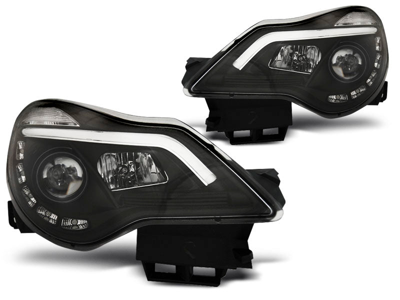 Tuning-Tec LED Tagfahrlicht Scheinwerfer für Opel Corsa D 11-14 schwarz