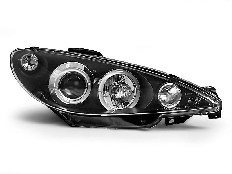 Tuning-Tec LED Angel Eyes Scheinwerfer für Peugeot 206 02-14 schwarz