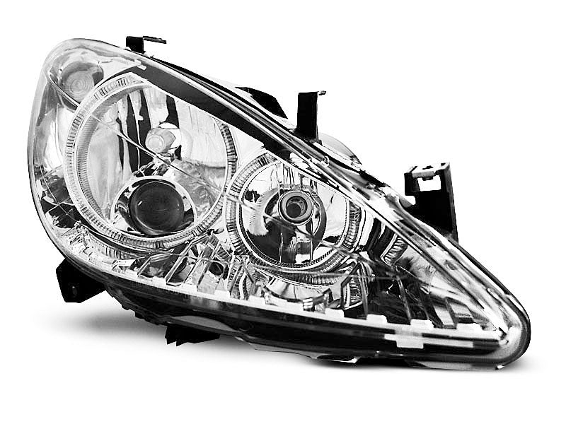 Tuning-Tec Angel Eyes Scheinwerfer für Peugeot 307 01-05 chrom