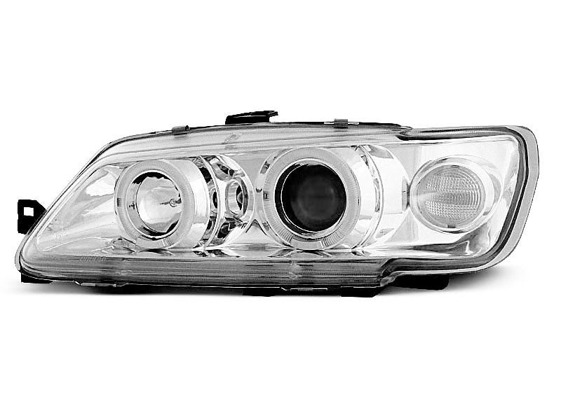 Tuning-Tec LED Angel Eyes Scheinwerfer für Peugeot 306 93-97 chrom