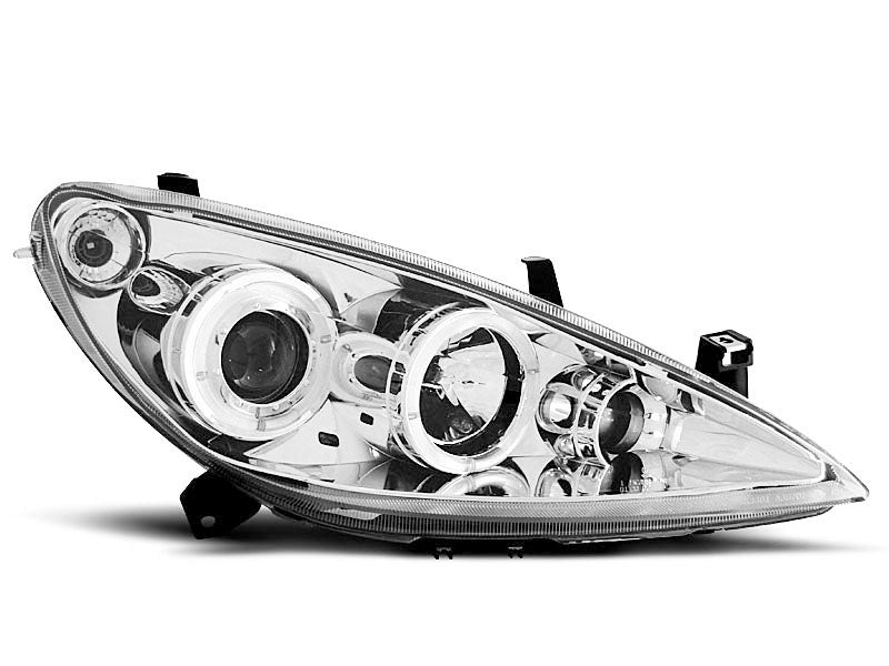 Tuning-Tec LED Angel Eyes Scheinwerfer für Peugeot 307 01-05 chrom